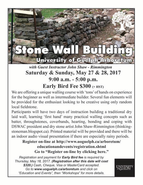 U of G Stone Wall Building Course May 2017