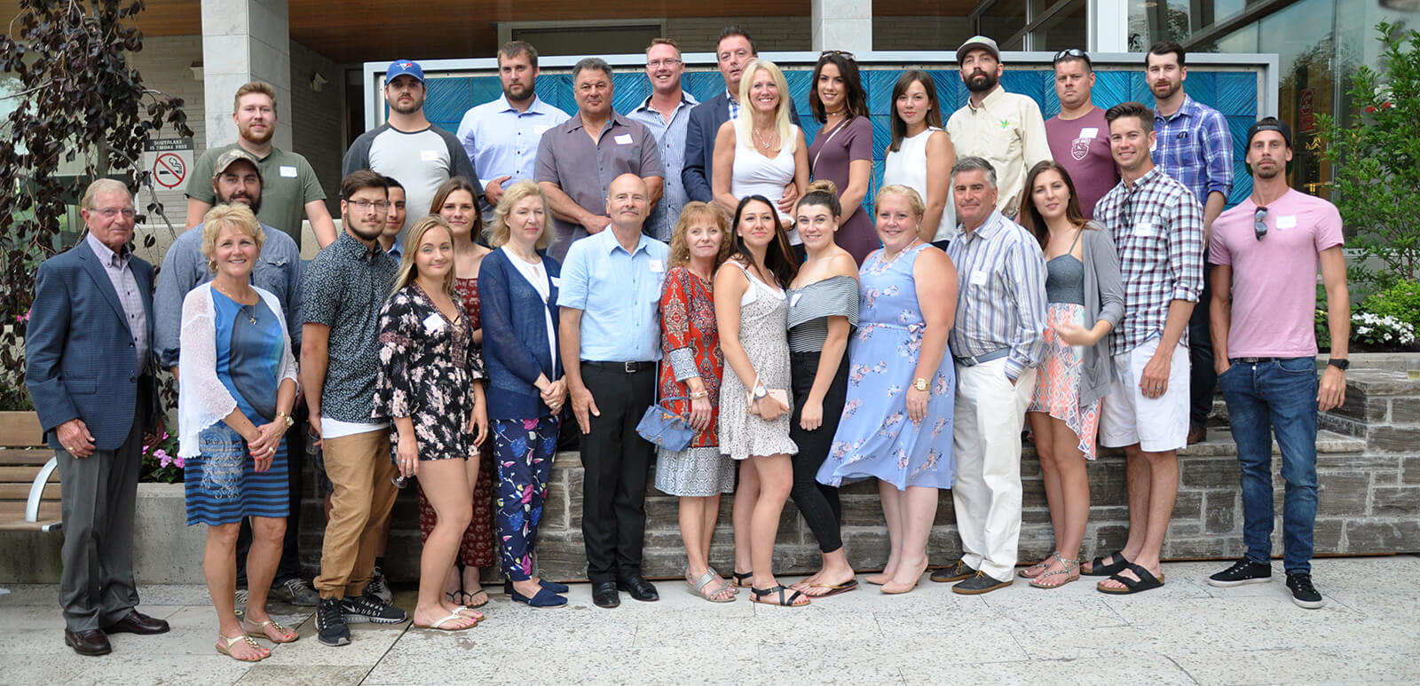 The group of volunteers at the grand opening who helped with the healing garden project.