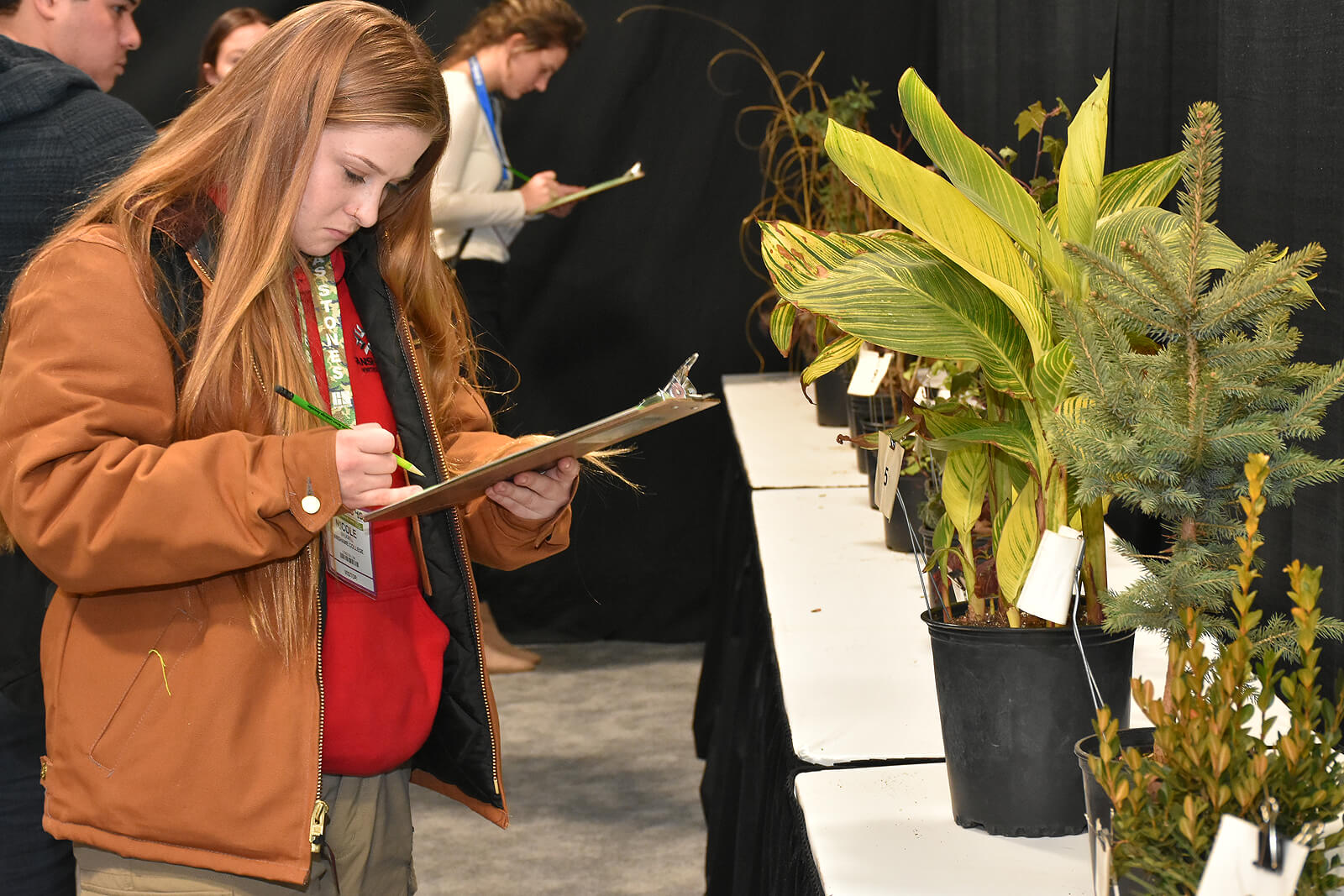 student testing plant identification skills