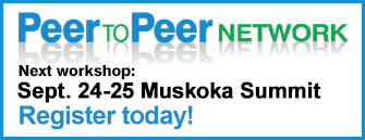 peer to peer sept. 24-25 muskoka summit. Register today!
