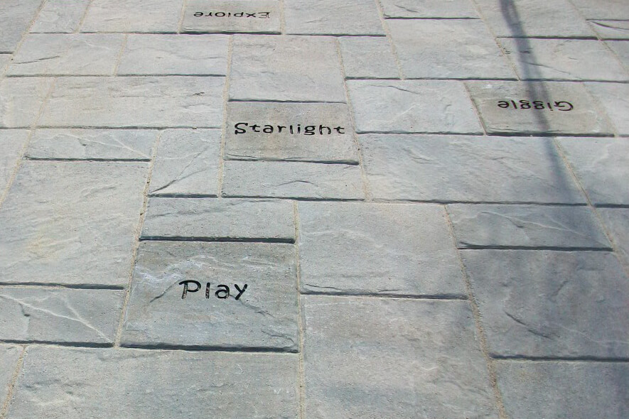 words etched in stone pavers