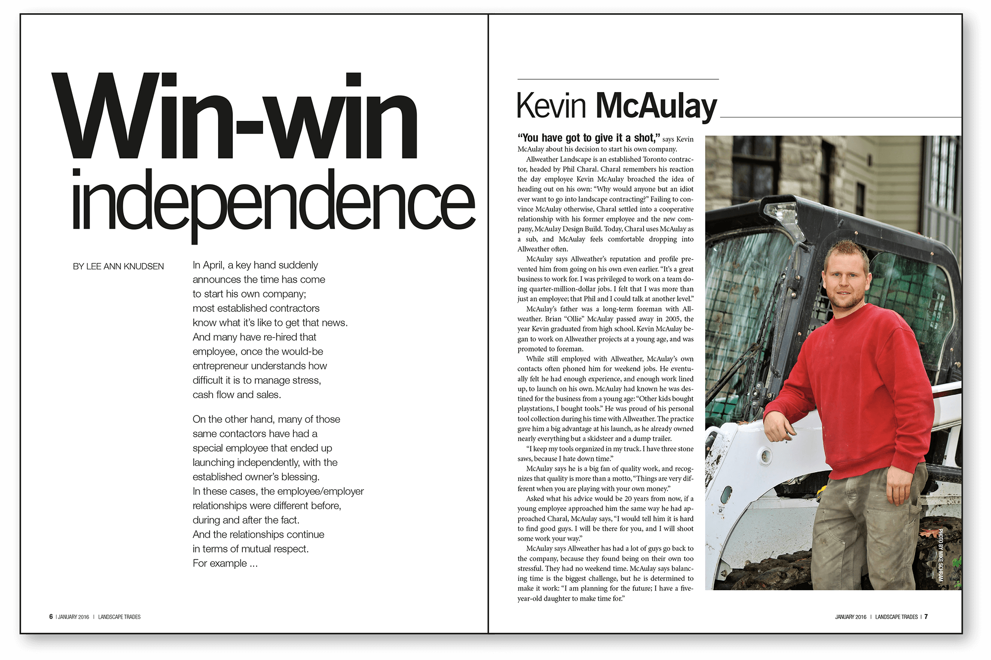 pages of a magazine article
