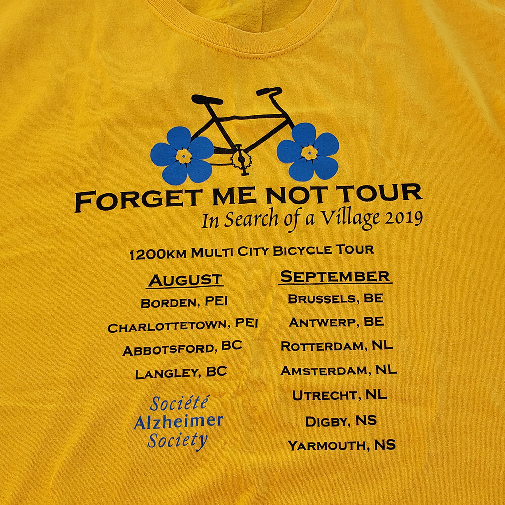 forget me not tour shirt with cities listed