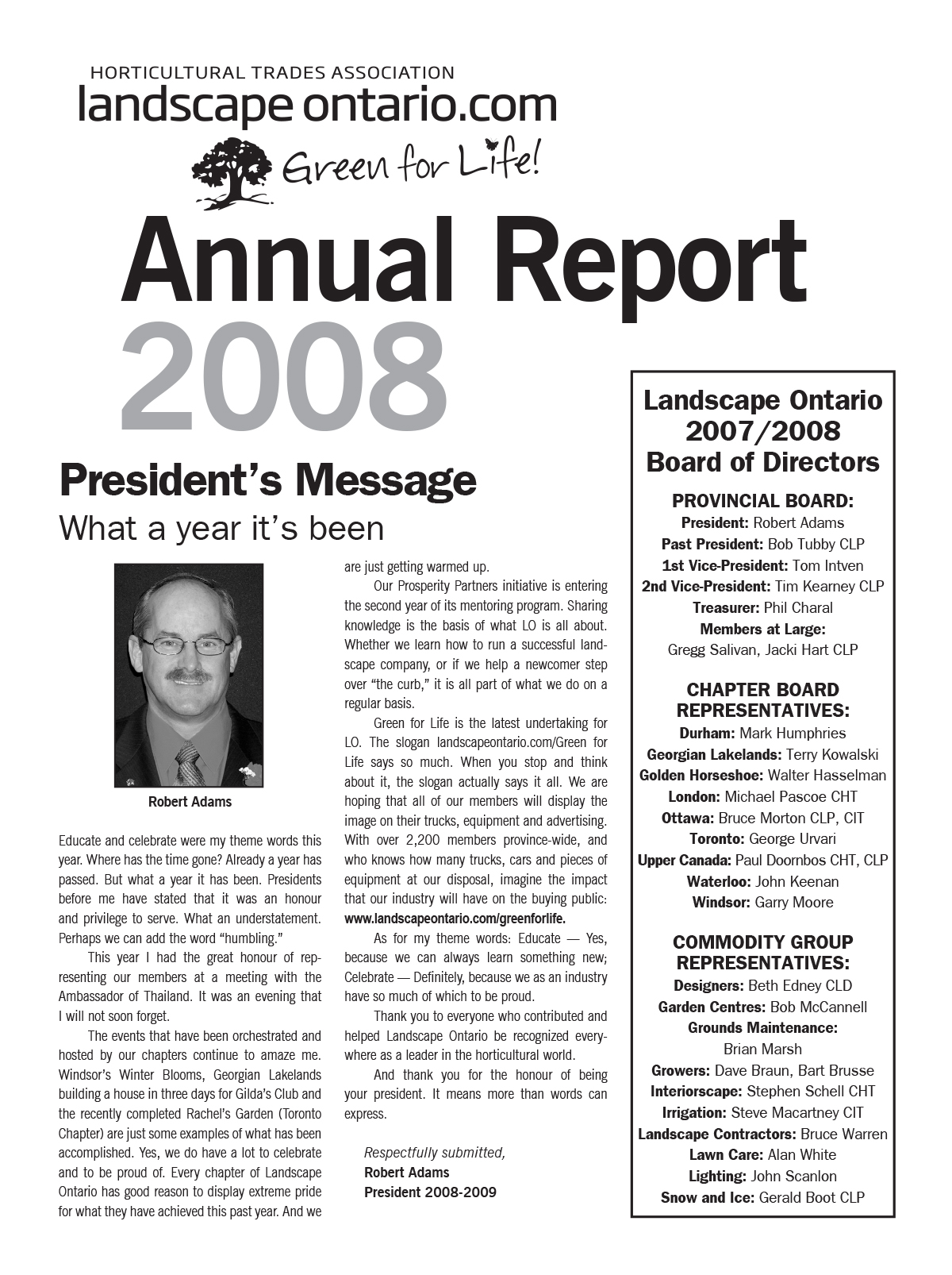2009 annual report cover