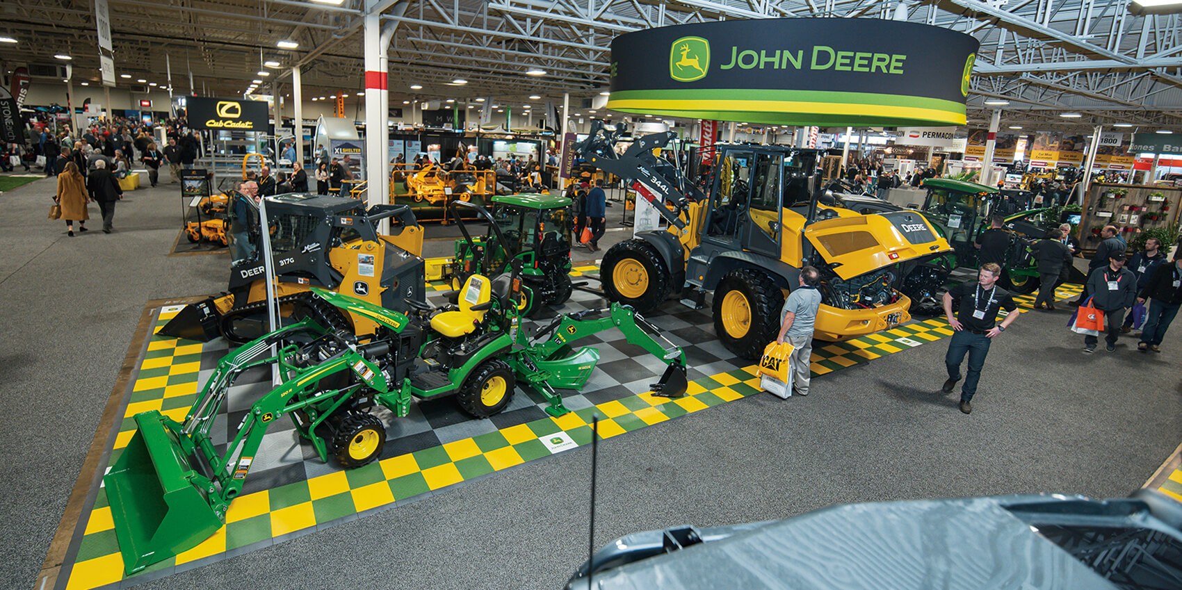 equipment on display at a trade show