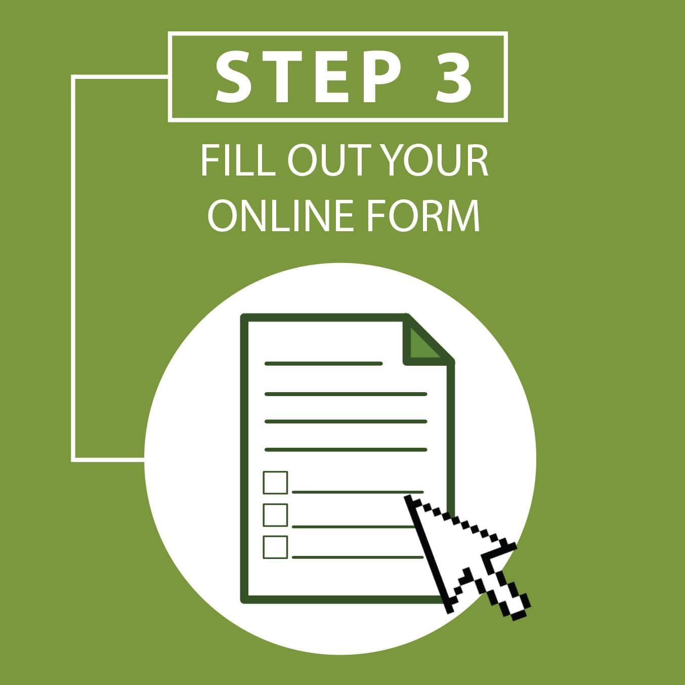 Step 3: Fill Out Your Online Form